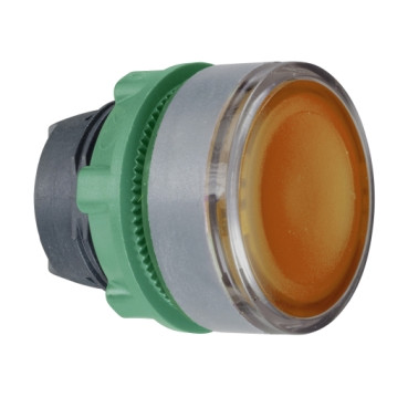 Schneider Electric Harmony XB5 Yellow Flush illum pushbutton head for integral led CP grey