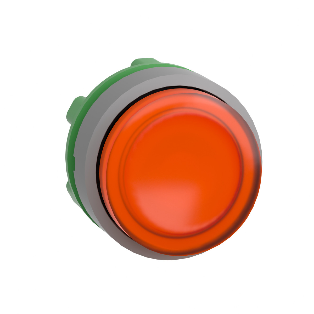 Schneider Electric Harmony XB5 Orange Projecting illum pushbutton head for integral led CP grey