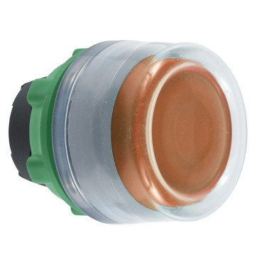Schneider Electric Harmony XB5 Orange Illumiated pushbutton head for integral led boot CP grey