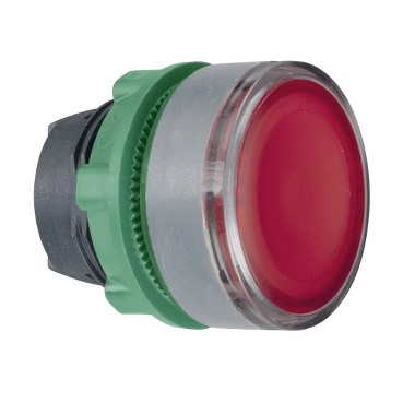 Schneider Electric Harmony XB5 Red Flush illum pushbutton head for integral led CP grey