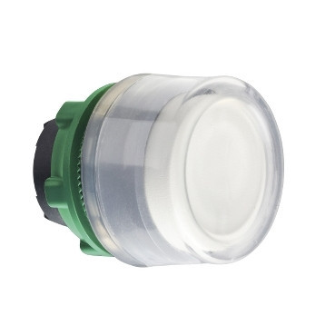 Schneider Electric Harmony XB5 White Illumiated pushbutton head for integral led boote CP grey