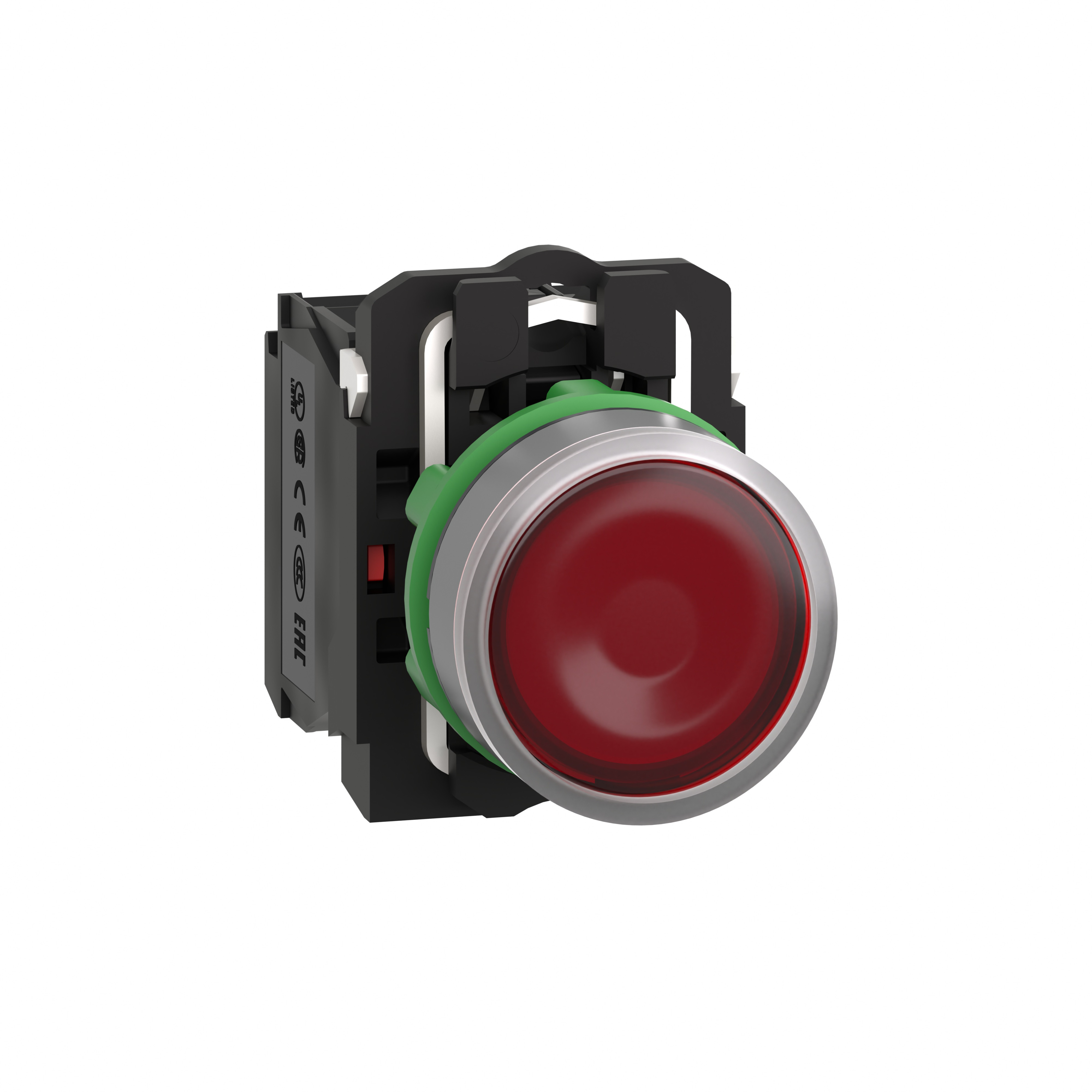 Schneider Electric Harmony XB5 Red Flush illum pushbutton with integral led 24vac CP grey