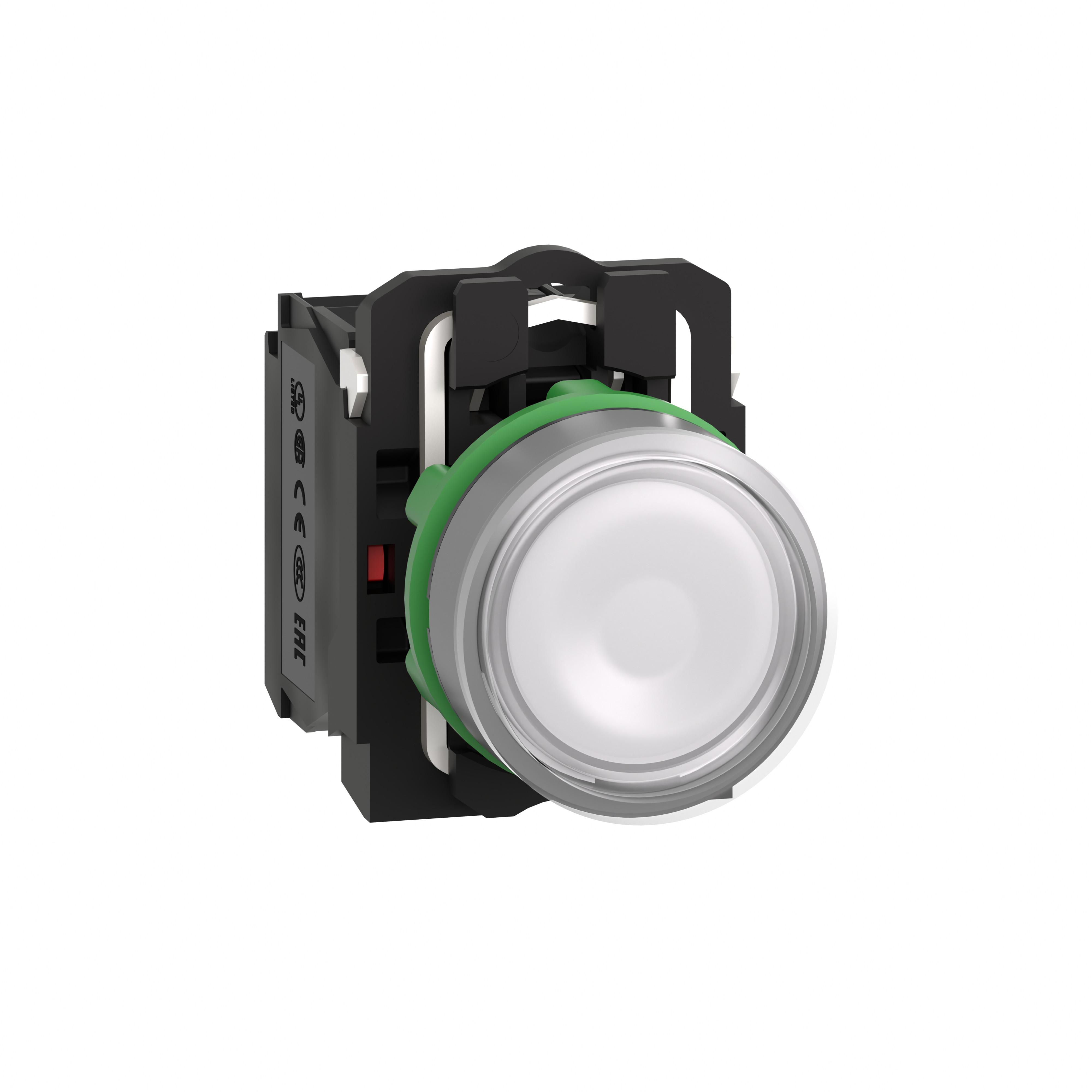 Harmony XB5, drukknop, verlicht, verzonken, led, 24 V CP grijs, wit