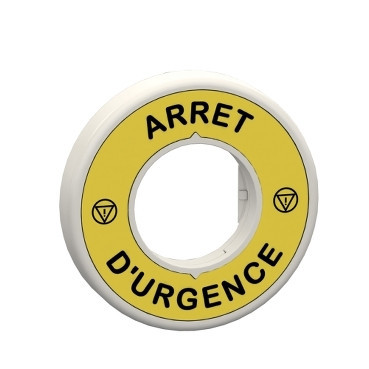 Schneider Electric Harmony XB5 Verlichte Ring voor noodstop - led rood - 230V - "arret d'urgence" - L
