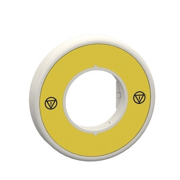 Schneider Electric Harmony XB5 Verlichte Ring voor noodstop, led wit/rood, 24V, logo