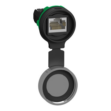 Schneider Electric Harmony XB5 XB5 RJ45-poort - plastic- 22 MM, ethernet, RJ45 met metalen schroefafd