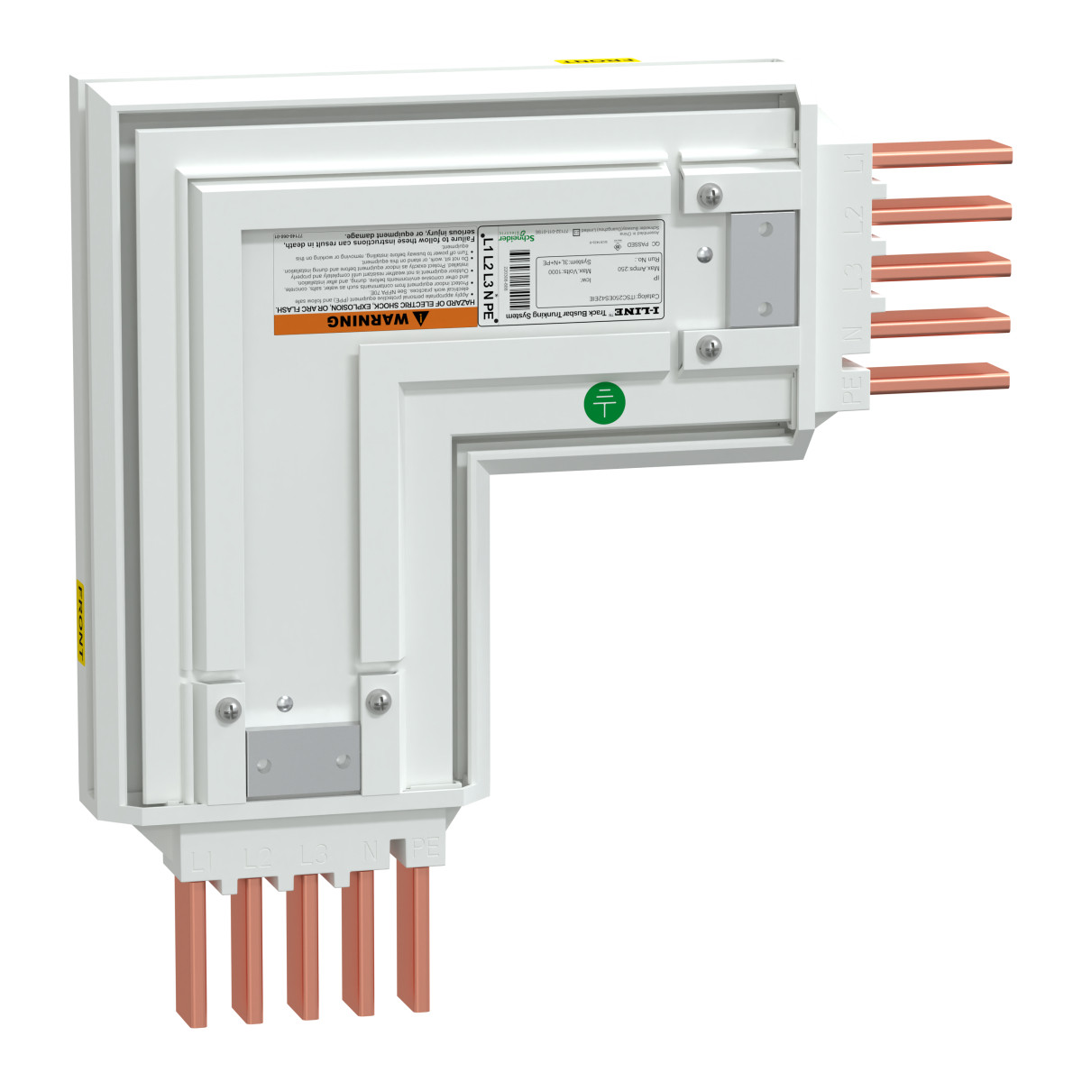 Schneider Electric I-Line Track Elleboog, I-line track, 250a, koper, 3l+n+pe (pe=kast), ip42, vaste le