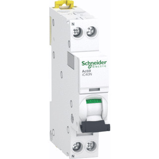 Schneider Electric acti 9 installatieautomaat B karakteristiek 40a 2P 1 beveiligd incl nul 1te