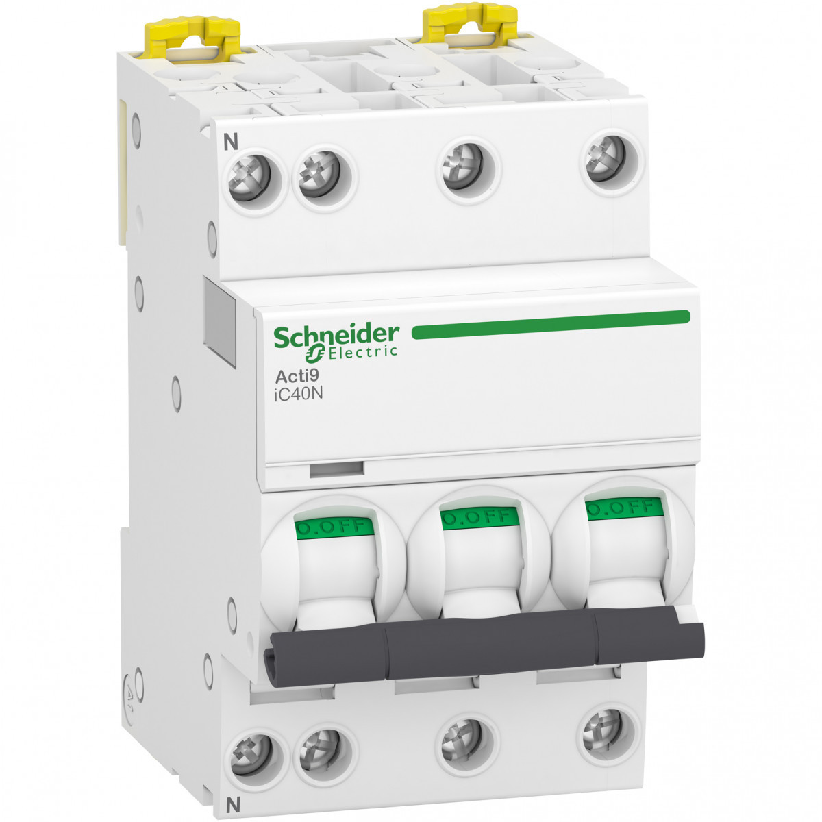 Schneider Electric ic40 installatieautomaat B karakteristiek 40a 4P 3 beveiligd incl nul 3te