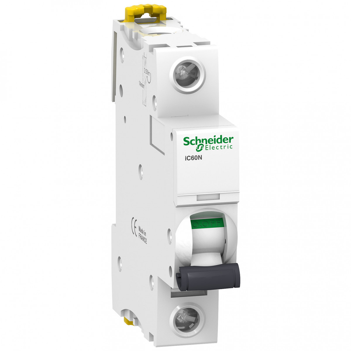 Schneider Electric acti 9 installatieautomaat C karakteristiek 0,5a 1P 1 beveiligd 1te