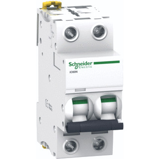 Schneider Electric acti 9 installatieautomaat D karakteristiek 63a 2P 2 beveiligd 2te