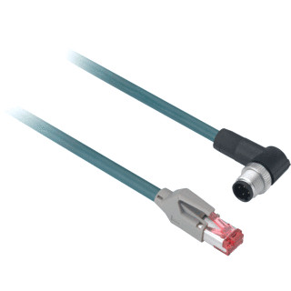 Schneider Electric jumper ethernet M12/RJ45 STR./elbow. 3M