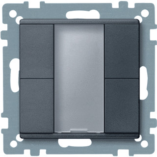 Merten KNX 2-voudige drukknop antraciet,SYST M