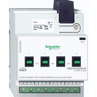 Merten KNX actor 4 uitg. 16a stroomdet/man.bed.