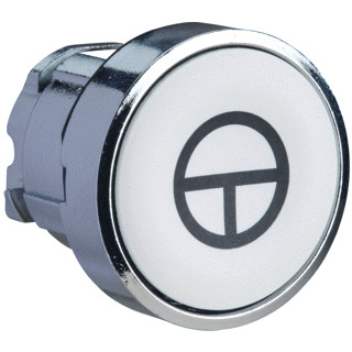 Schneider Electric kop drukknop wit markering "T"