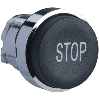 Schneider Electric kop drukknop zwart "stop"