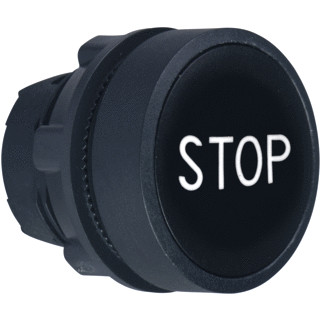Schneider Electric kop drukknop zwart "stop"