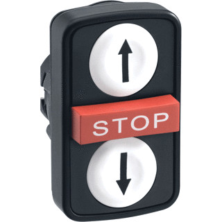 Schneider Electric kop dubbele toets kunststoff+stop