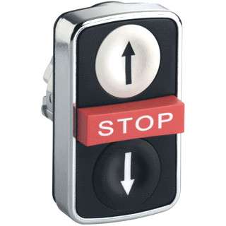 Schneider Electric kop dubbele toets metaal+stop