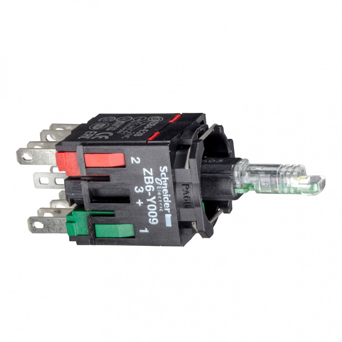 Schneider Electric lich verl drukkn geel 1no