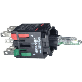 Schneider Electric lich verl drukkn groen 1no+1nc