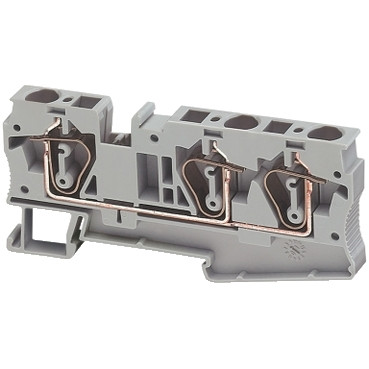 Schneider Electric Linergy TR terminals blocks Linergy - doorvoer klemmenblok - 6MM² - 41a - enkel 1x2 veer - grijs