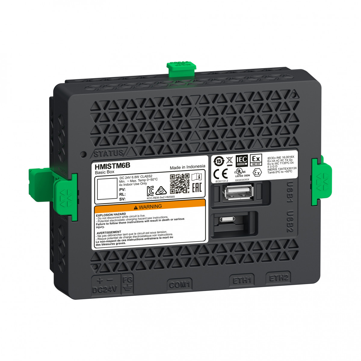 Schneider Electric Harmony ST6 Spare Part , rear module, 1com, 2ethernet, usb host&device, 24VDC