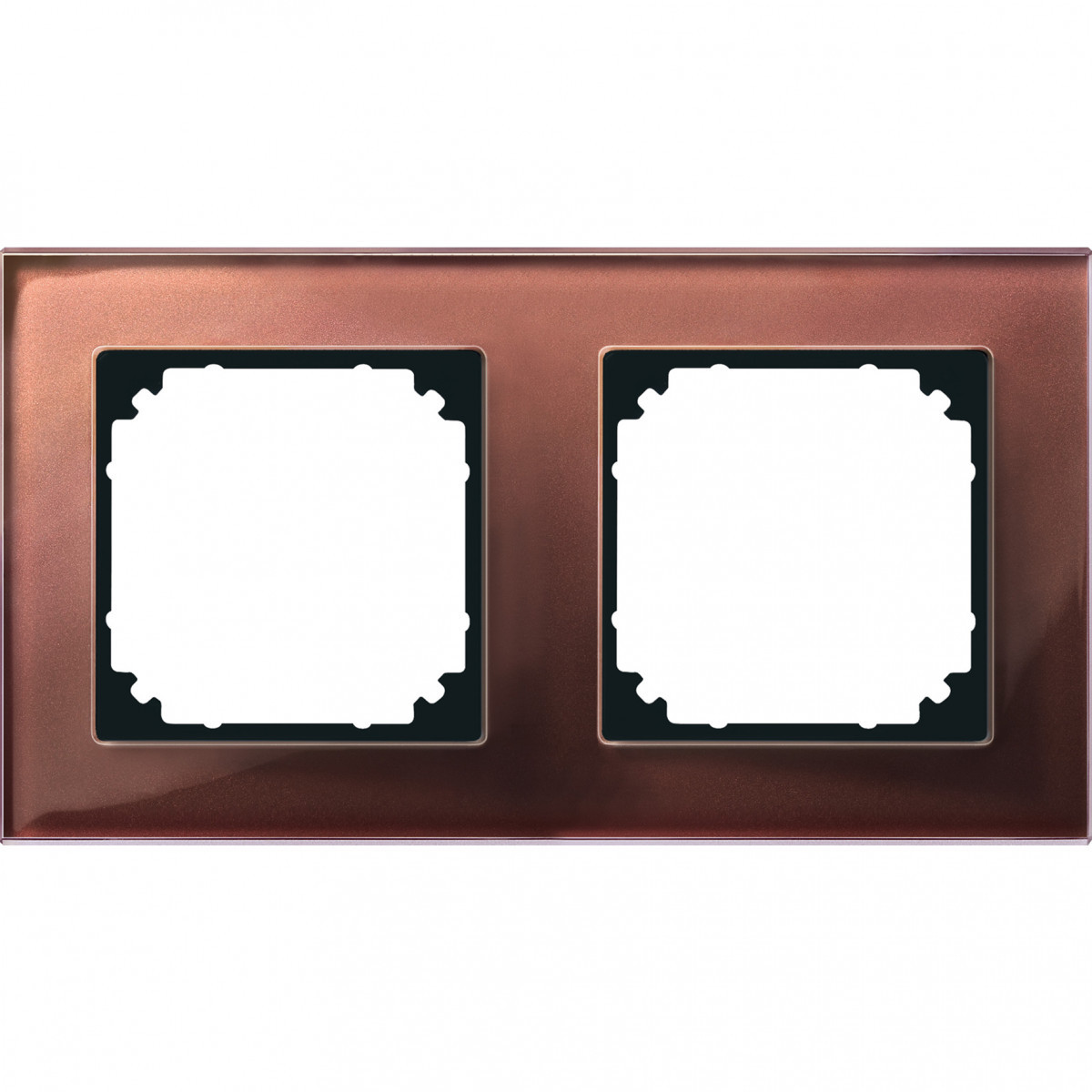 Merten Elegance afdekraam 2V horizontaal en verticaal bruin ip20