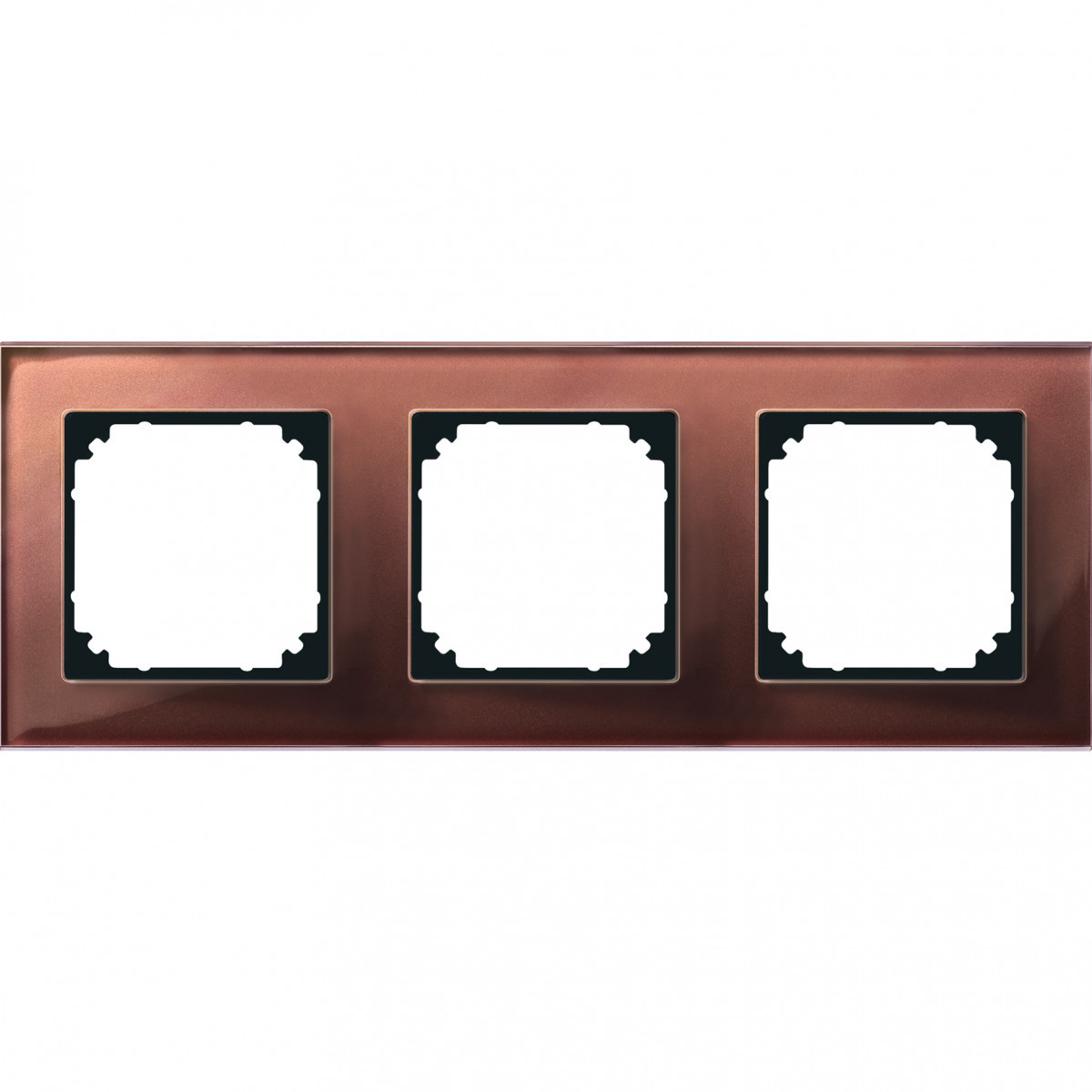 Merten M-elegance afdekraam 3V horizontaal en verticaal bruin ip20