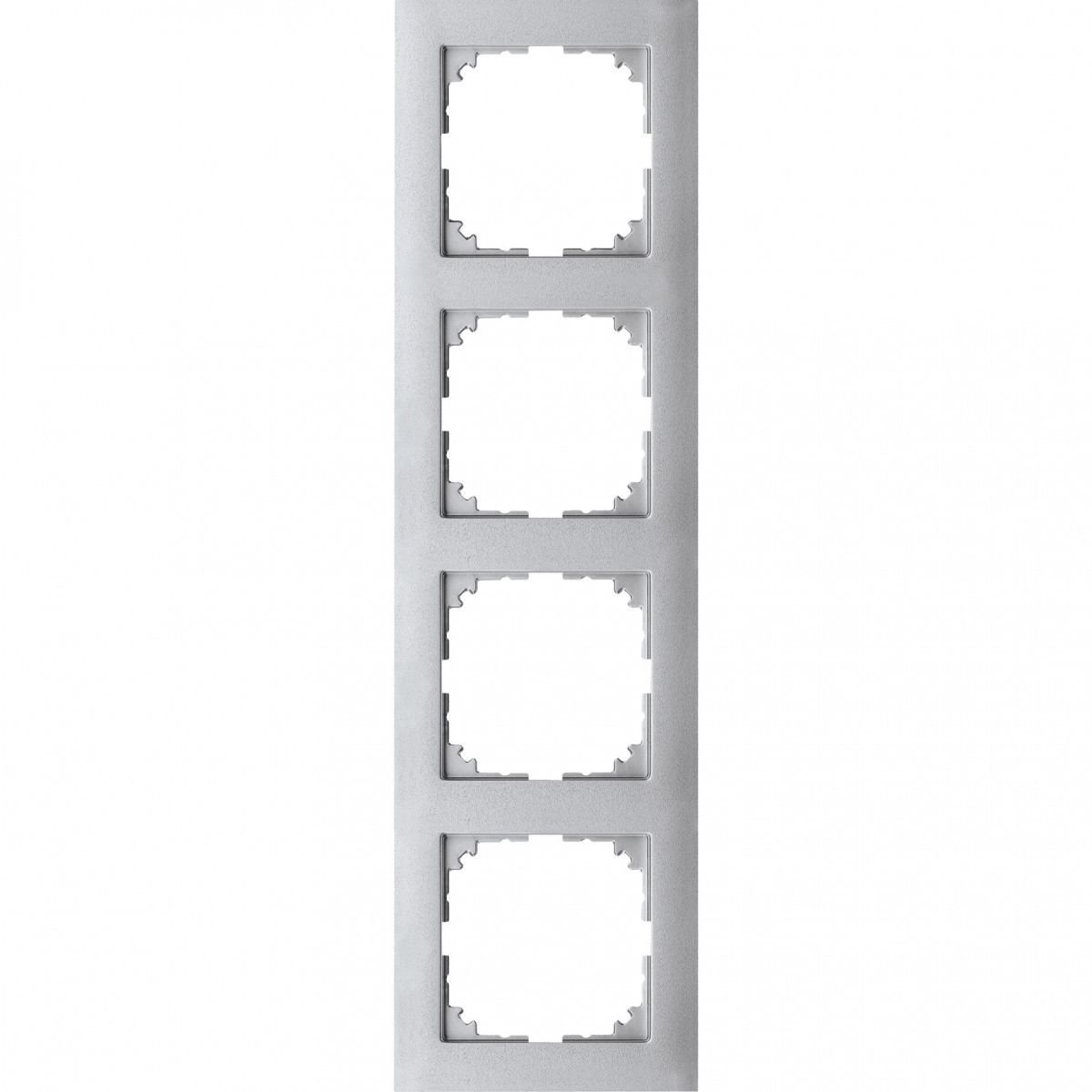 Merten M-pure decor afdekraam 4V horizontaal en verticaal aluminium ip20