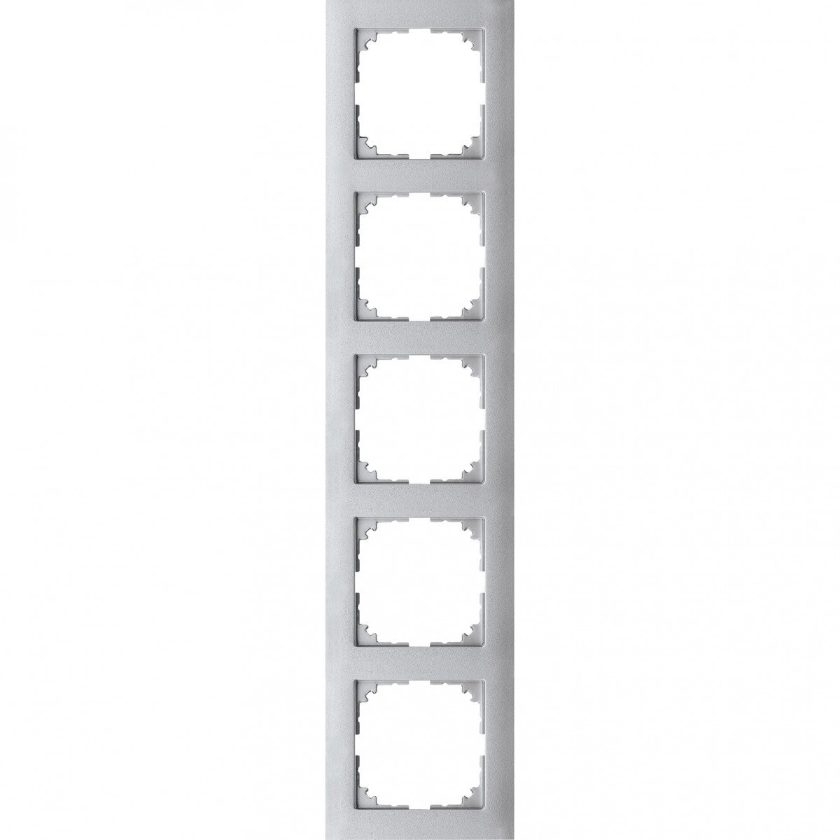 Merten M-pure decor afdekraam 5V horizontaal en verticaal aluminium ip20
