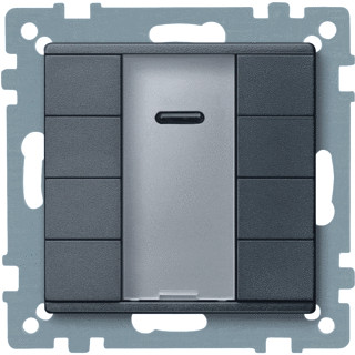 Merten Spacelogic KNX drukknopmodule KNX 8-voudig antraciet met tekstv inbouw ip20 ral 7024
