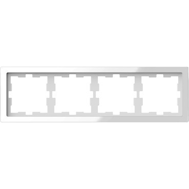 Schneider Electric Merten System D Systeem D - afdekraam - D-life - 4-voudig - glas - wit Schneider Electric Merten System D Systeem D - afdekraam - D-life - 4-voudig - glas - wit