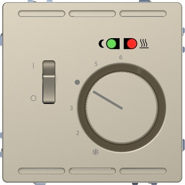 Schneider Electric Merten System D Vloer Tempratuurregelaar - 230V - met schakelaar - sahara - SYSD