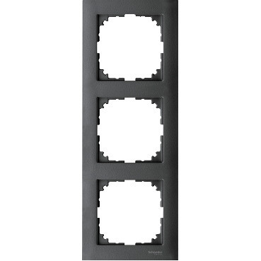 Schneider Electric Merten System M Afdekraam - M-pure - 3-voudig - antraciet