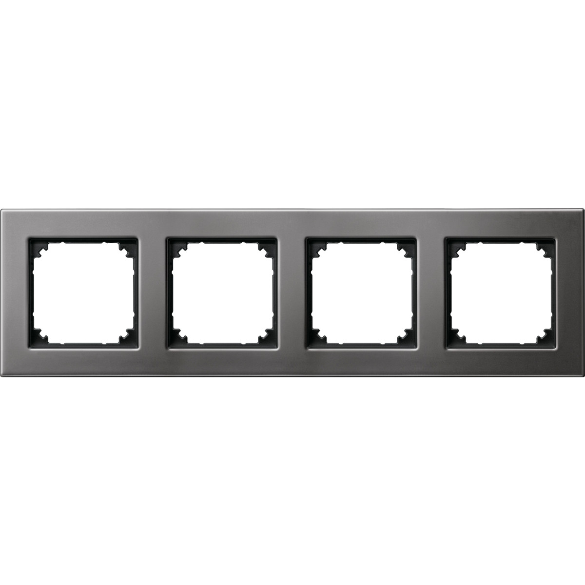 Schneider Electric Merten System M (brand Merten) Afdekraam - M-elegance - 4-voudig - metaal - rhodiumgrijs