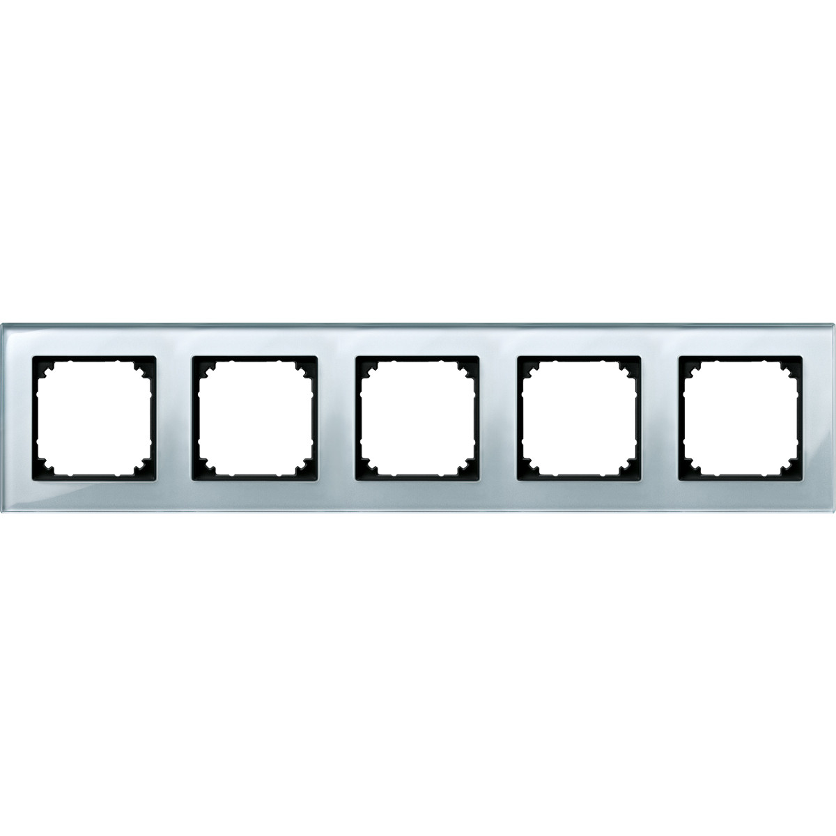 Schneider Electric Merten System M (brand Merten) "afdekraam - M-elegance - 5-voudig - glas - diamantzilver"