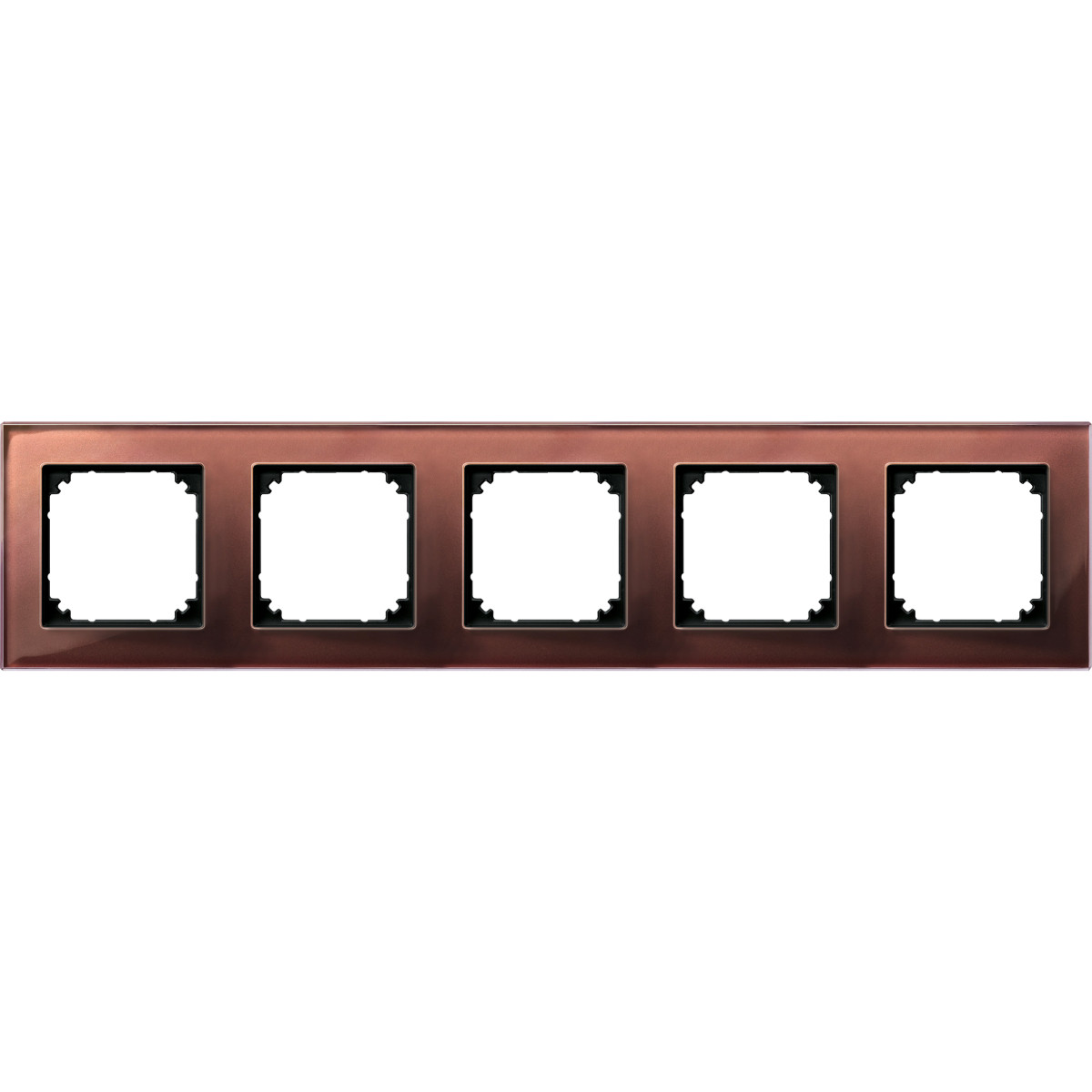 Schneider Electric Merten System M (brand Merten) "afdekraam - M-elegance - 5-voudig - glas - mahoniebruin"