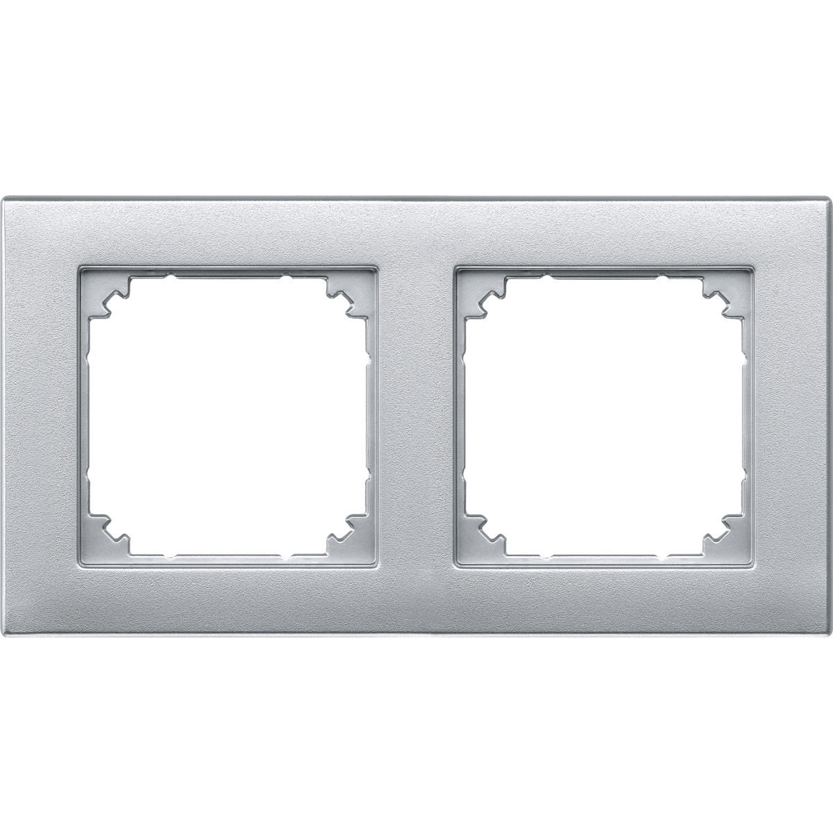 Schneider Electric Merten System M (brand Merten) "afdekraam - M-plan ii - tweevoudig - verzonken - aluminium"