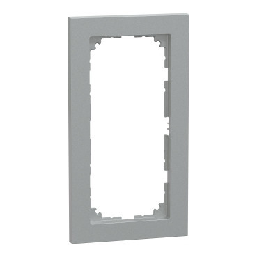 Schneider Electric Merten System M (brand Merten) M-Pure frame, 2-gang without central bridge piece, aluminium, M-pure Schneider Electric Merten System M (brand Merten) M-Pure frame, 2-gang without central bridge piece, aluminium, M-pure