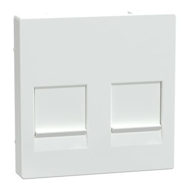 Schneider Electric Merten System M Centraalplaat RJ45 - 2-voudig - stofschuif - actief wit - systeem M Schneider Electric Merten System M Centraalplaat RJ45 - 2-voudig - stofschuif - actief wit - systeem M