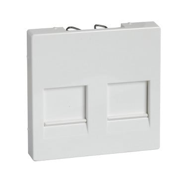 Schneider Electric Merten System M Centraalplaat RJ45 - 2-voudig - stofschuif - polarwit - systeem M Schneider Electric Merten System M Centraalplaat RJ45 - 2-voudig - stofschuif - polarwit - systeem M