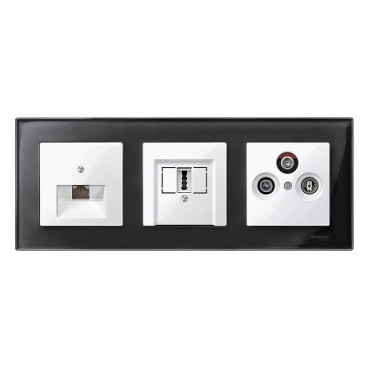 Schneider Electric Merten System M Systeem M - centraalplaat cai - 2/3 openingen - polarwit