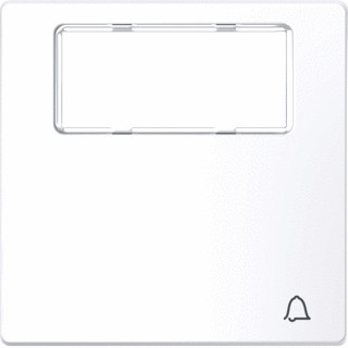 Schneider Electric Merten schakelwip met controlevenster, opdruk bel lotuswit