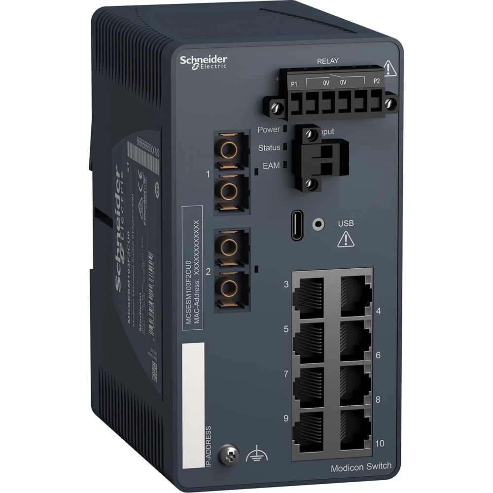 Schneider Electric modicon managed switch 8TX/2FX-MM