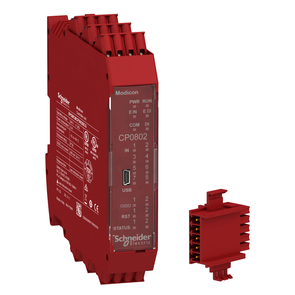 Schneider Electric Modicon MCM Safety Controller cpu spring term. combined with backplane expansion C