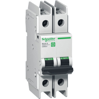 Schneider Electric multi 9 installatieautomaat C karakteristiek 35a 2P 2 beveiligd incl nul 4te