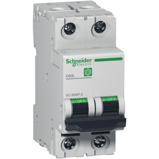 Schneider Electric multi 9 installatieautomaat C karakteristiek 6a 2P 2 beveiligd 2te
