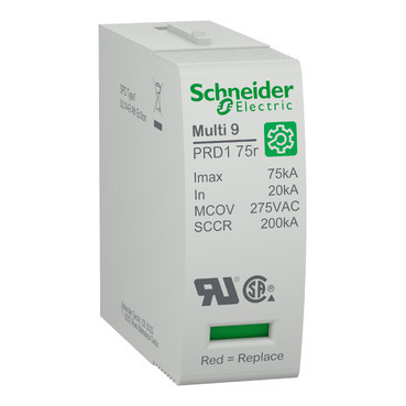 Schneider Electric Multi9 Overspanningsafleider Cartridge, multi9 PRD1 75R, 1P, 240 V