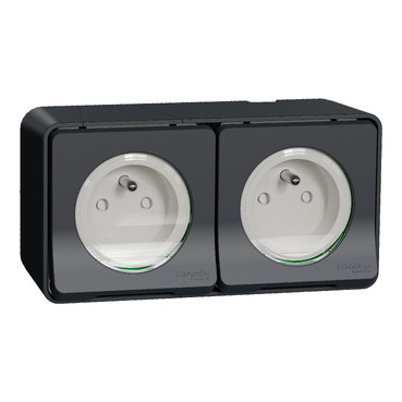Schneider Electric Mureva Styl Mureva STYL WCD 2V klapd ip55 grijs pen